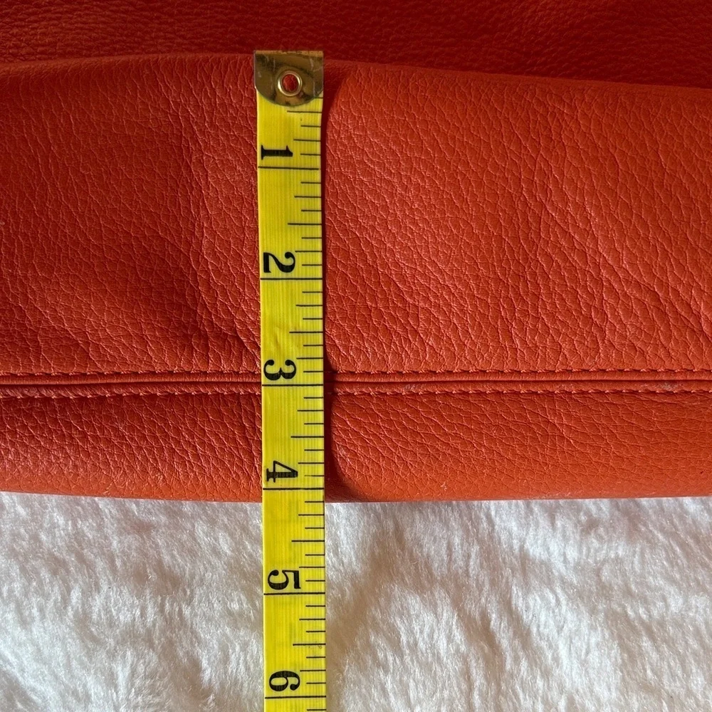 Michael Kors Leather Chain Strap Hobo Leather Shoulder Bag - Burnt Orange